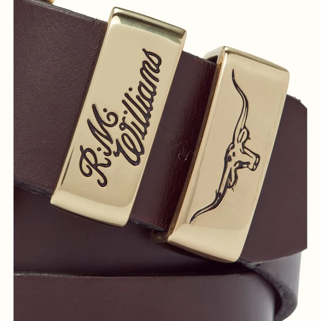 Women R.M. Williams 1 1/2" 3 Piece Solid Hide Belt