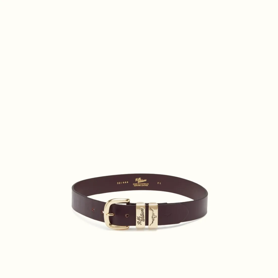 Women R.M. Williams 1 1/2" 3 Piece Solid Hide Belt