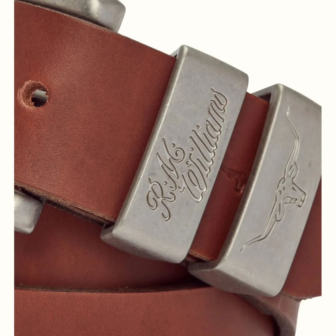 Women R.M. Williams 1 1/2" 3 Piece Solid Hide Belt