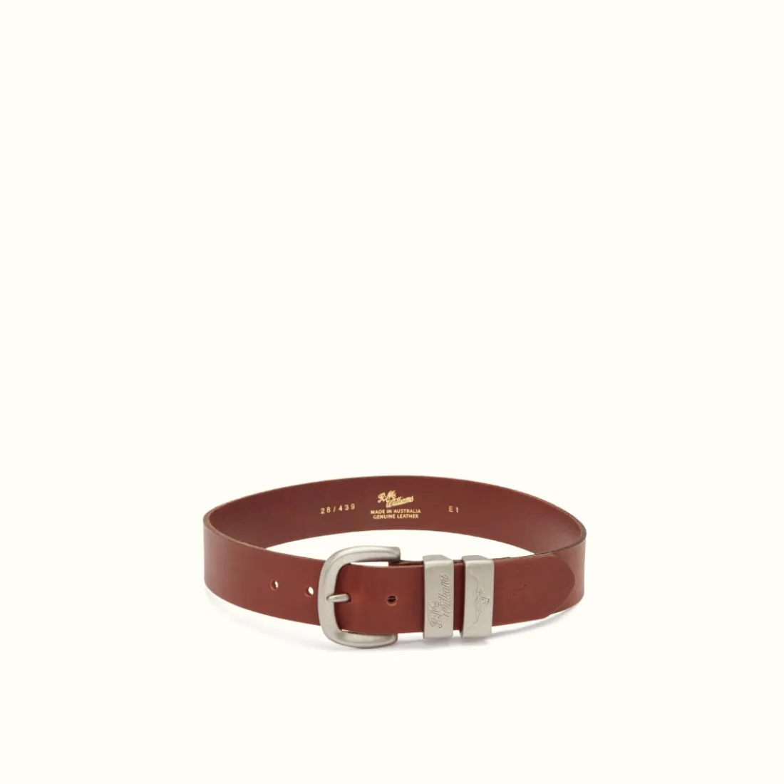 Women R.M. Williams 1 1/2" 3 Piece Solid Hide Belt