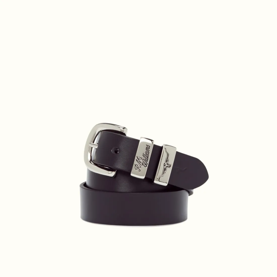 Women R.M. Williams 1 1/4" 3 Piece Solid Hide Belt