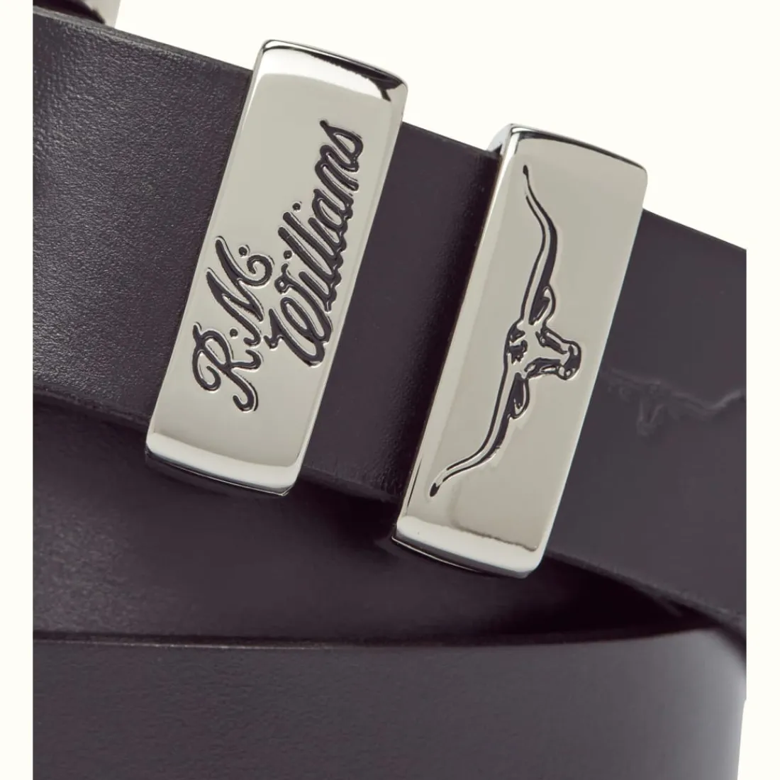 Women R.M. Williams 1 1/4" 3 Piece Solid Hide Belt