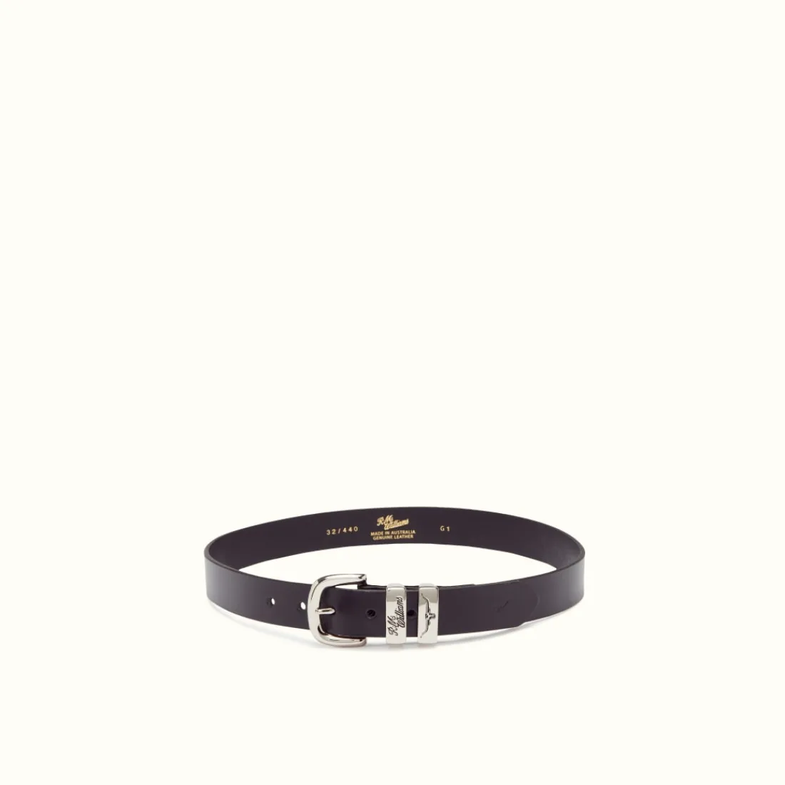 Women R.M. Williams 1 1/4" 3 Piece Solid Hide Belt