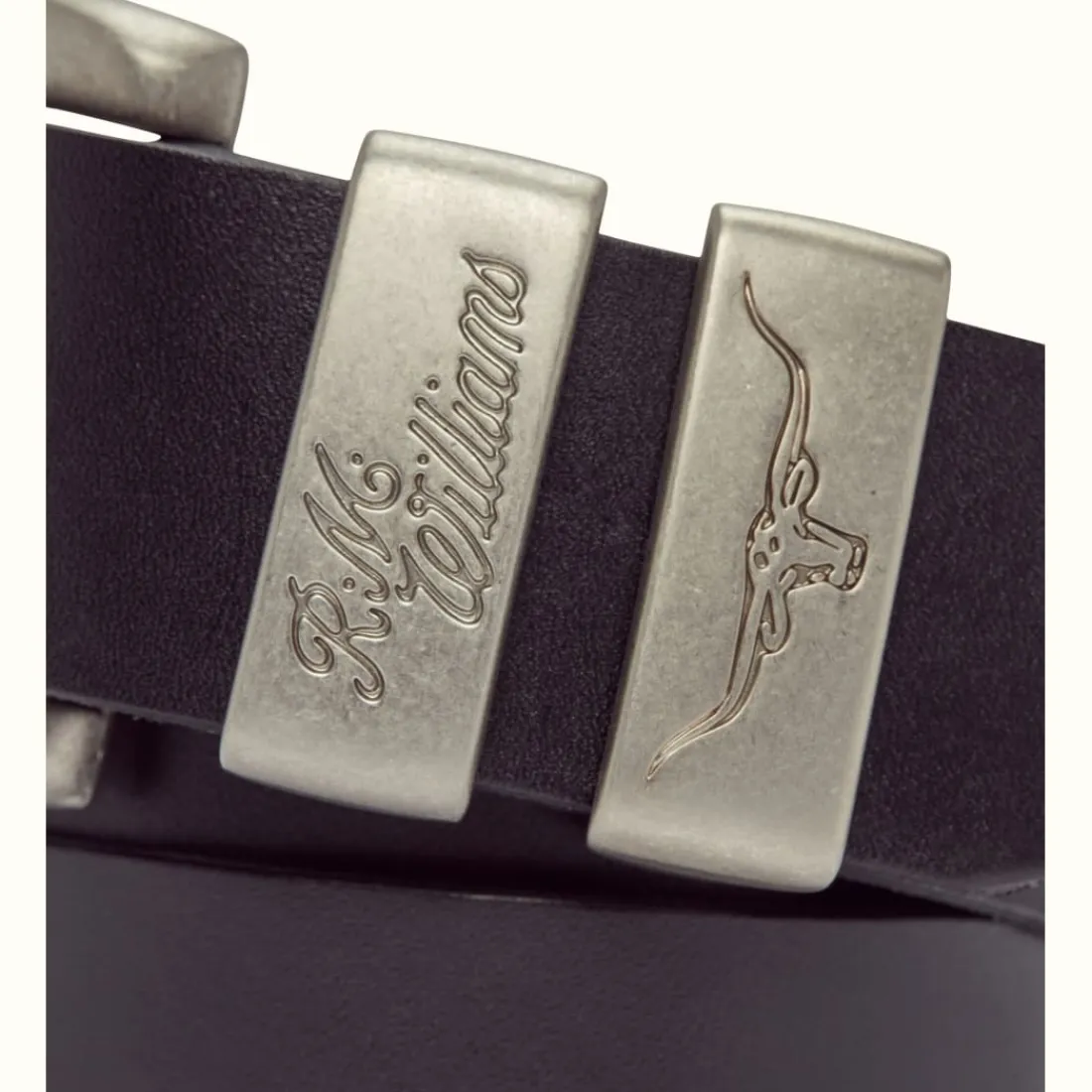 Women R.M. Williams 1 1/2" 3 Piece Solid Hide Belt