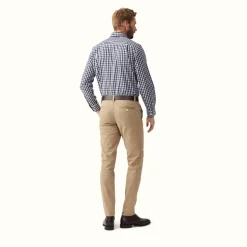 Men R.M. Williams Collins Shirt Navy White