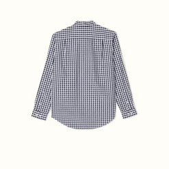 Men R.M. Williams Collins Shirt Navy White