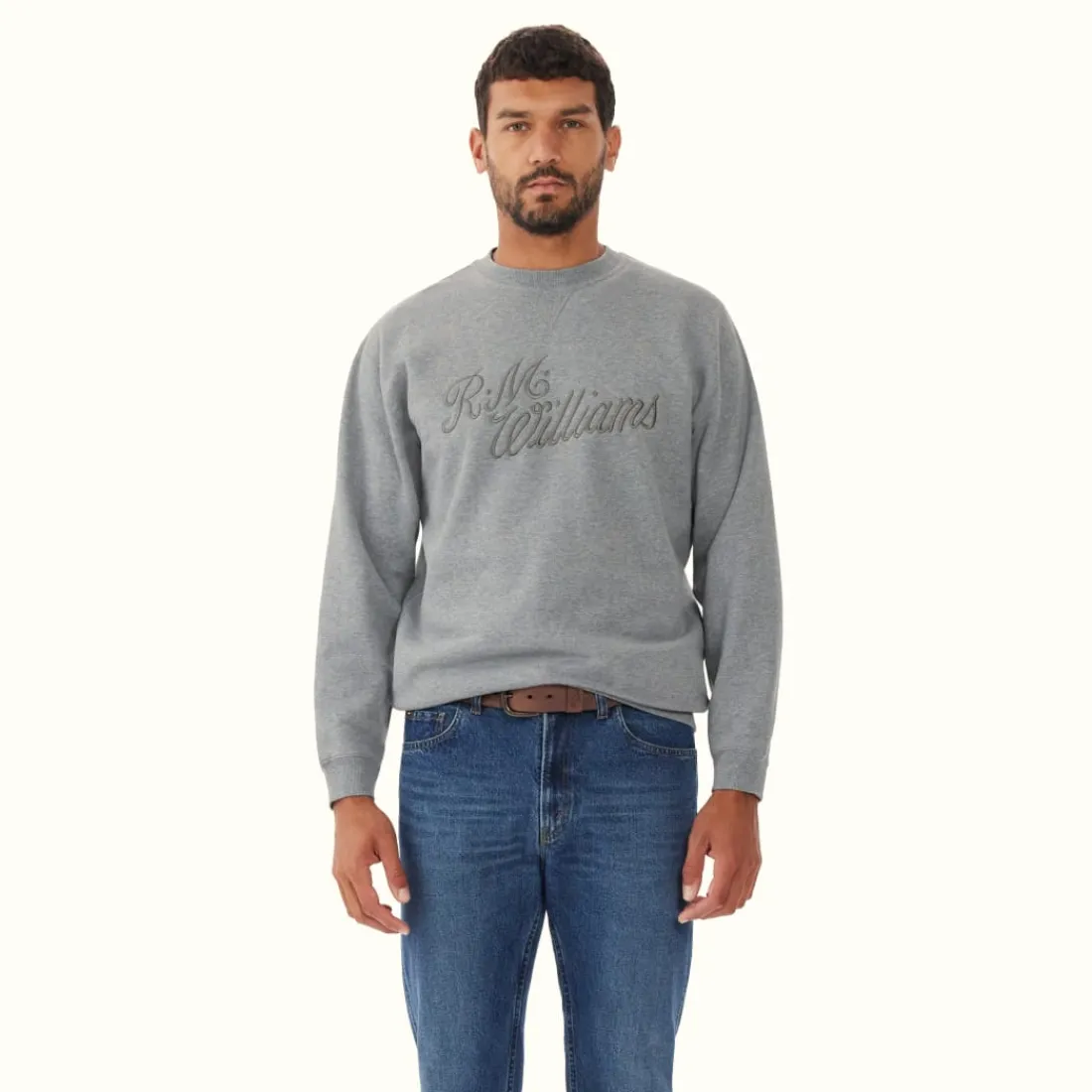 Men R.M. Williams R.M.W Script Crew Neck
